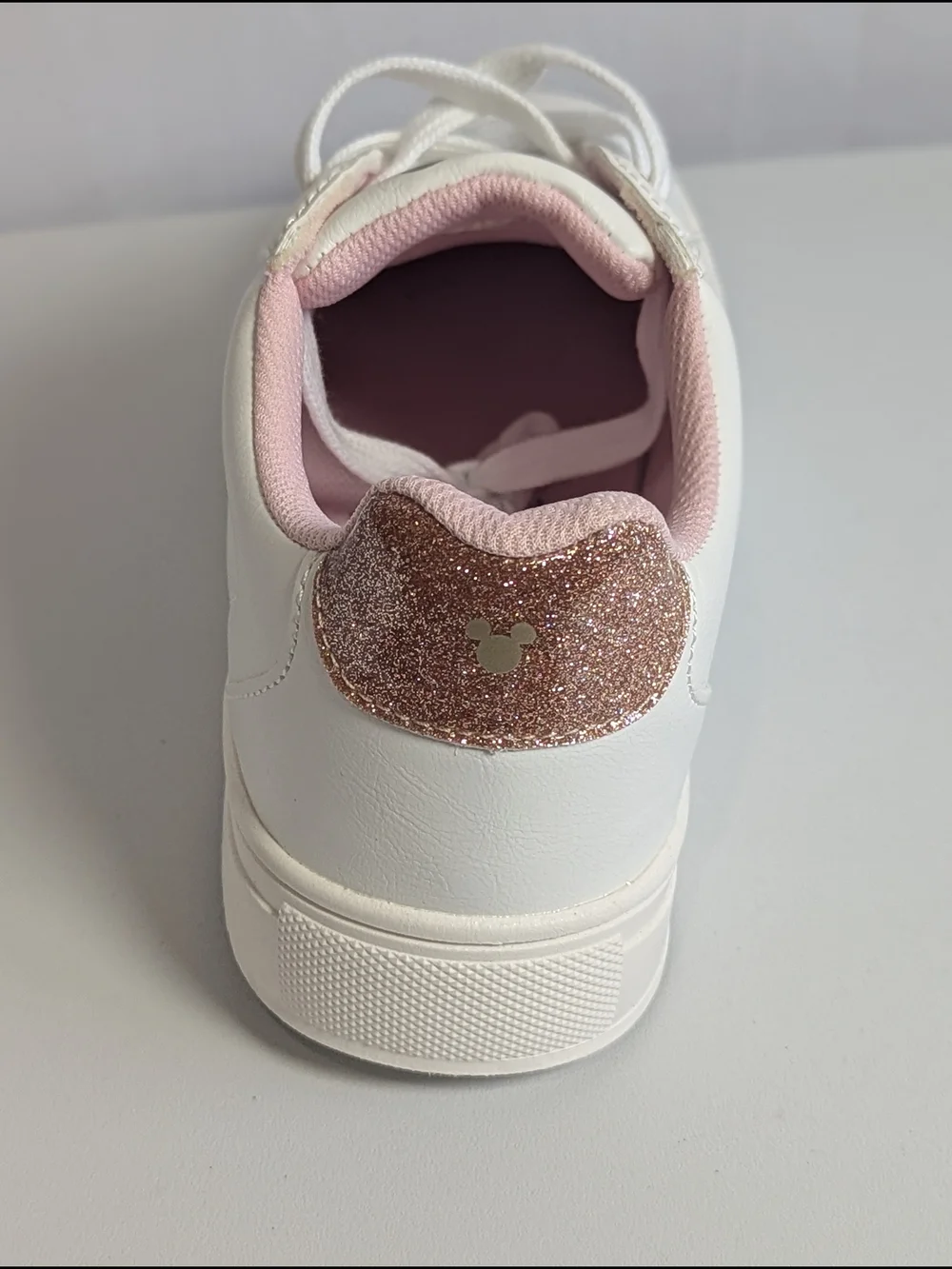 Disney Mickey Mouse Rose Gold Glitter Sneakers Women’s Size 9 | New Without Box